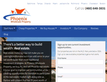 Tablet Screenshot of phoenixwholesaleproperty.com